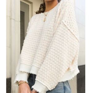 Urban Outfitters White Maia Drapey Sweater